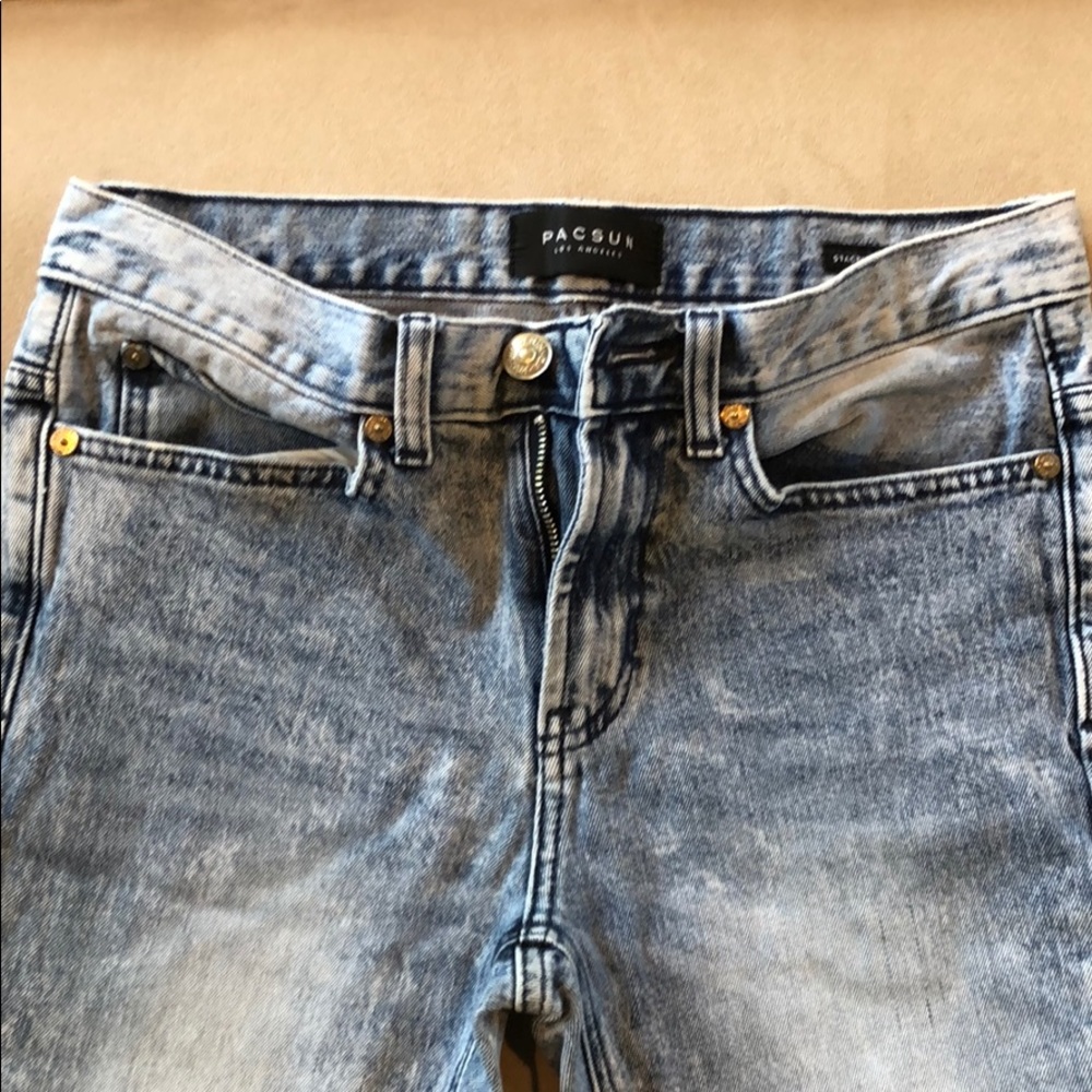 PACSUN Distressed Stacked Skinny Jeans